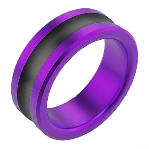 Anillo guía de aluminio para línea de pesca con ranuras estratégicamente colocadas para estabilizar la posición de la línea durante la formación de nudos líderes (1 pieza morado)