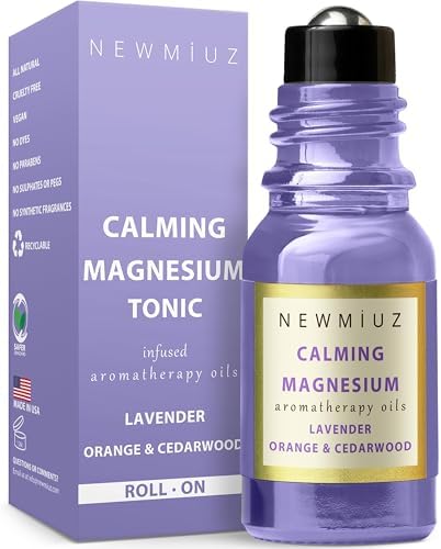 Calm Magnesium Roller Lavender Orange Cedarwood Essential Oil Roll On Calming Aromatherapy Self Care Stress Relief Destress Stocking Stuffers