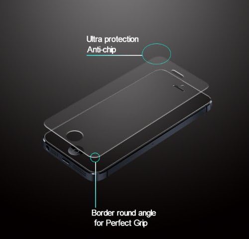LUVVITT Tempered Glass Screen Protector for iPhone 5 / 5S / 5C - Crystal Clear