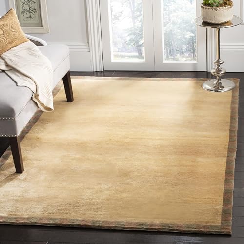 SAFAVIEH Tibetan Collection 6' x 9' Beige TB004A Hand-Knotted Modern