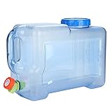 wassertank kunststoff 1000 l 【Tragbar】Behälter mit unverlierbarer plombierfähiger Weithals-Verschraubung und Griffrillen am Boden für sicheres Handling,der Griff ist bequem und bequem. Der Wassertank mittige Griff macht es leicht, den Trinkwasserkanister von A nach B zu transportieren.Wasserkanister Mit Hahn.