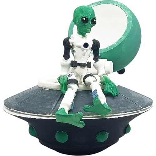 3D Printed Alien Figurine UFO Spaceship – Articulated DIY