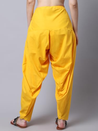 Image of Pistaa's Women's Regular Fit High Rise Combo of 3 Solid Pure Cotton Patiala Salwar