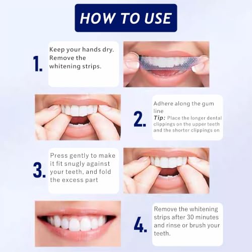 Image of Teeth Whitening Strip Kit, 30 Treatments , 60 Strips, 8 Levels Whiter, Teeth Whitening Kit