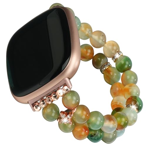 Pulsera elástica de perlas para Fitbit Versa 3/4 miniatura 1