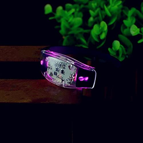 LED-Armband Schwarz stimmgesteuert LED Leichter Armband blinkende leuchtende Armband Bar Leuchtende Party Home Geburtstag Dekoration Geschenk (10 Stück) Laufende Lichter(B)
