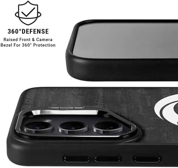 Skinit Kickstand Phone Case Compatible with Galaxy S25 Ultra - Officially Licensed NFL Los Angeles Rams Black & White Design