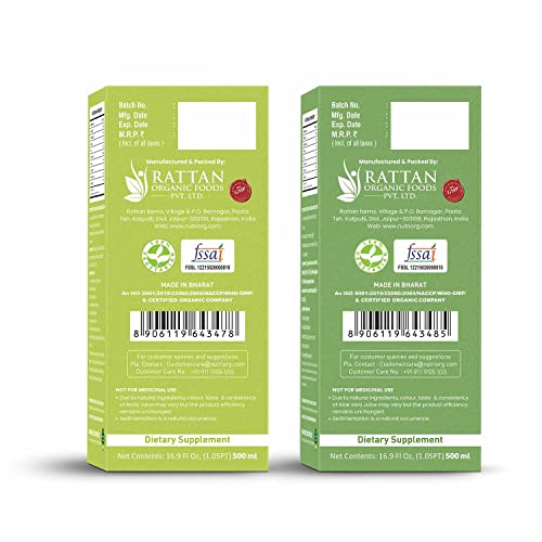 Nutriorg Amla & Aloe Vera Juice - 1000 ml (Pack of 2-500 each) | Organically Grown| Immunity Booster | Detoxification