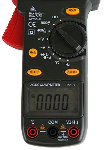 Tekpower Tp2101 4000 Count Mini Digital Clamp Meter Ac/Dc Voltage Current Resistance Tester Detector, A Better Version Of Ms2101 #TOP1