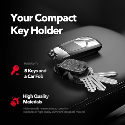 Image of QEG Key Organizer,Keyholder Keychain, Compact Metal Key Case, Minimalist Key Fob,Keychain For Men,Holds 2-6keys