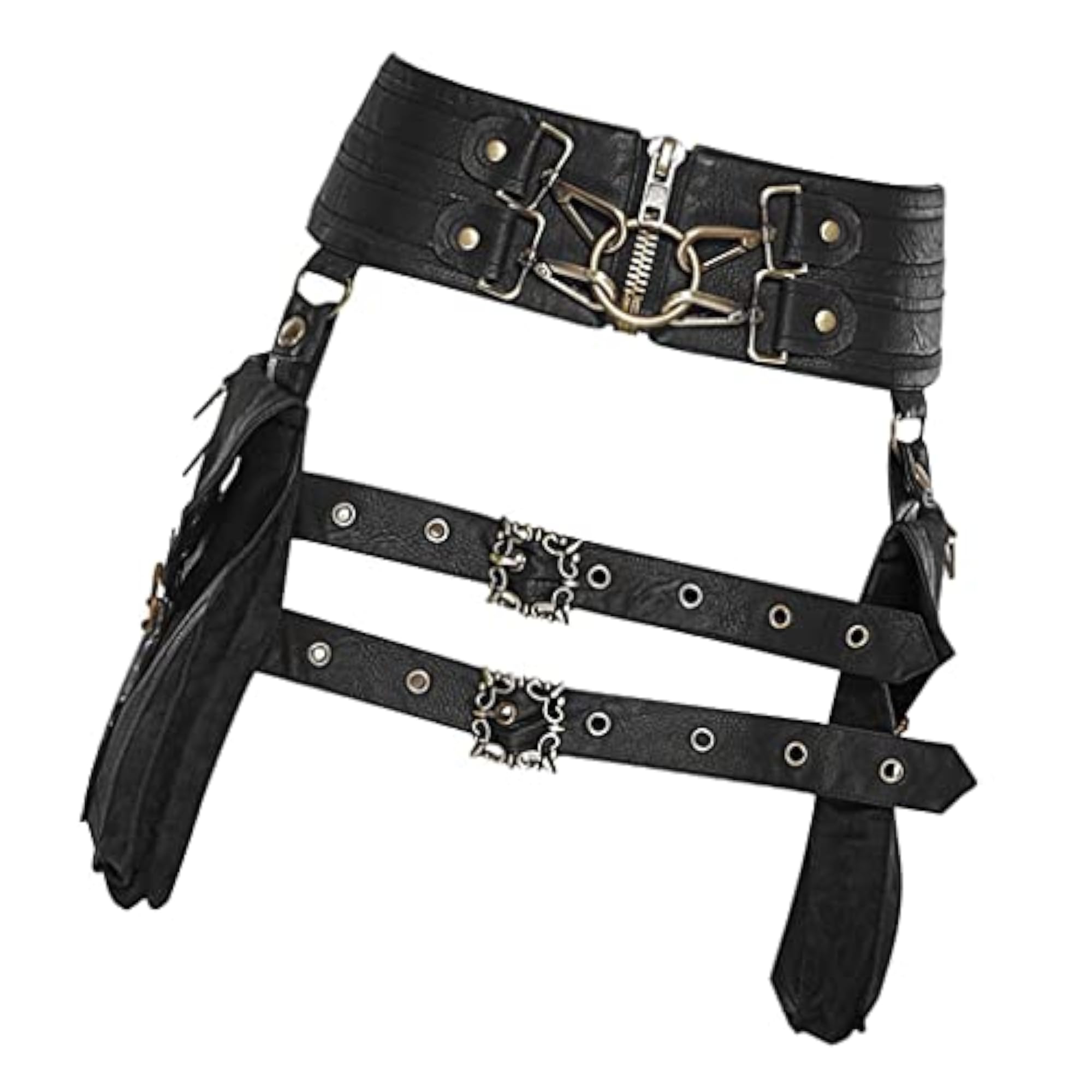 Steampunk Leather Waist Corset Belt Pack, Women's