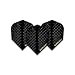 Harrows Dart Flights Dimplex Negro-4 Sets, Unisex, Klassisch