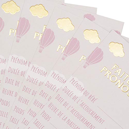 OLILLY – 20 cartas para baby shower – Juego y predicciones de nacimiento para hacer entre amigas (20 cartas)