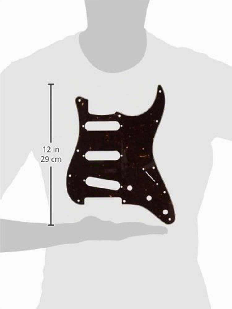 Fender® »MODERN-STYLE STRATOCASTER® S/S/S PICKGUARD - 11-HOLE« Golpeador para Guitarra Eléctrica | 4-capas | Color: Tortoise