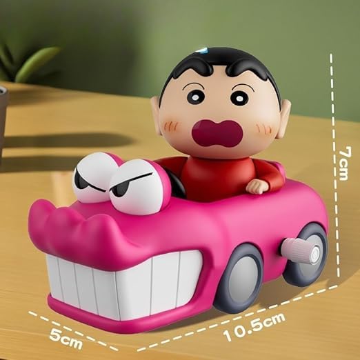 Image of acrown Cute Animal Toys for Kids Sensory Worm Animal Wind up Colorful Toy Insect Figurines for Boys and Girls Multicolor (Crocodile Shinchan car)