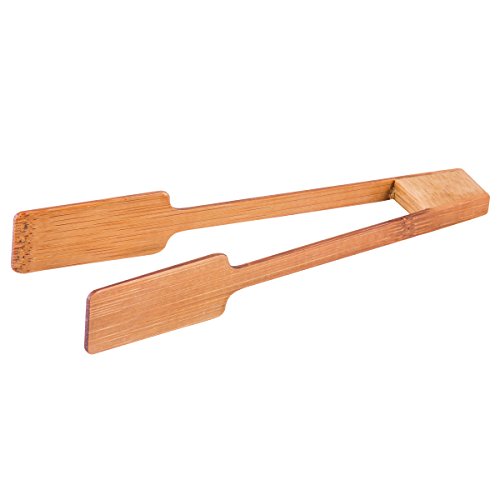 TableCraft Medium Bamboo Paddle Tong, 15 x 2 x 26 cm, Natural