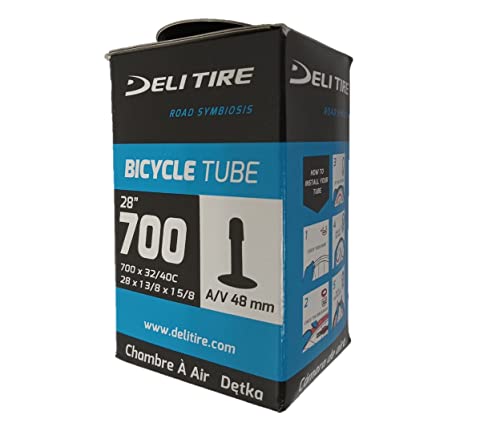 Deli Bicycle Inner Tube (48mm Schrader Valve, 700 x 32-40c / 28