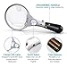 MagniPros 3 Ultra Bright LED Handheld Magnifying Glass with 3X, 4.5X, and 25X Magnification - Perfect for Reading Small Prints, Maps, Coins, Inspection, and Jewelry Loupe