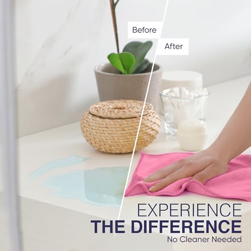 Image of Discounted Cleaning Supplies Microfiber Cleaning Cloth,Pink,Pack Of 10,Large Size: 40X40Cm. Super Soft Premium Streak Free Washable Cloth Duster For Kitchen,Bathrooms,Surfaces,Mirrors,Car,Motorbike