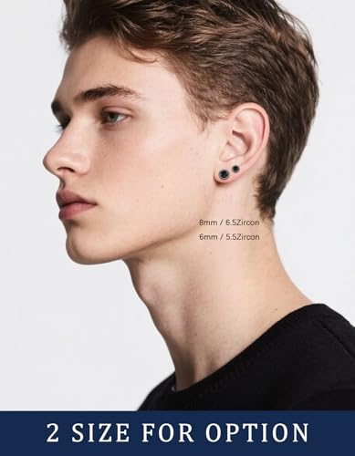 Stud Earrings 925 Sterling Silver Stud Earrings for Mens Womens Pierced Mens Earrings Jewelry Gift for Father's Day Gifts3