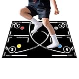 Zone d'entraînement stable : ce tapis de dribble est conçu avec une base antidérapante dédiée pour fournir un espace d'entraînement stable et silencieux, permettant aux utilisateurs de se concentrer à améliorer leurs compétences sans interruptions causées par le mouvement ou les distractions sonores