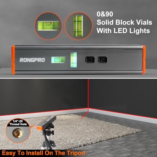 Rongpro Portable Laser Level With Magnetic -Multipurpose 15Ft Cross Leveling Line,Mini Torpedo Level For Hanging Picture Wall Writing Home Renovation thumb #1