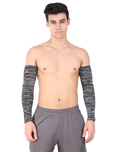 Image of NEVER LOSE Printed Arm Sleeves for Men & Women, Stretchable Breathable Compression Sports Sleeves for Gym, Cycling, Running, Driving & Outdoor Activities (Pack of 2 Pairs)