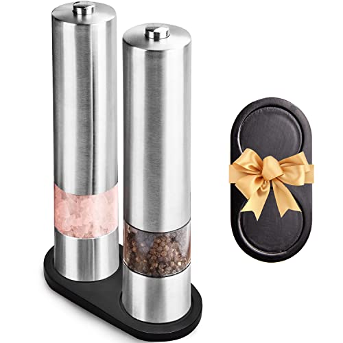 Set Macinapepe E Sale In Acciaio - Con Macina Ceramica Regolabile, Vetro Trasparente, 180ml