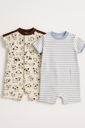 Image of TuddyBuddy 100% Cotton Romper /Jumpsuit /Bodysuit Set for Baby (Pack of 2 Playsuits)