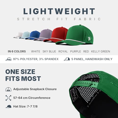 Image of Branded Bills Heritage Old Glory PVC 5-Panel Performance Hat for Men | Baseball Cap