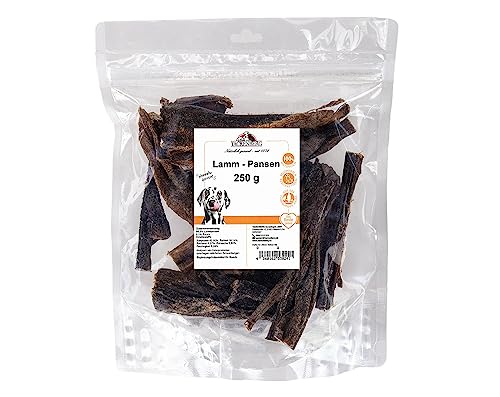 TACKENBERG Trockenpansen vom Lamm – Kauartikel zur Barf Ergänzung für Hunde, 250 g