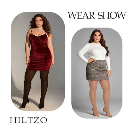 Image of Women's Plus Size Tights High Waist Sheer Semi Opaque Ultra-Soft Pantyhose XL, 2XL, 3XL, 4XL
