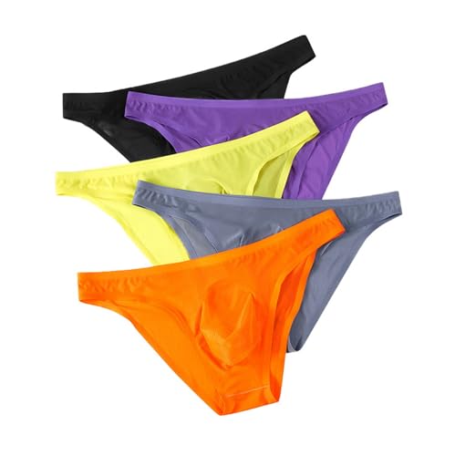 Men's Briefs Seamless Ice Silk Breathable Transparent Ultra-thin Underpants Sexy Elastic Bikini Underwear