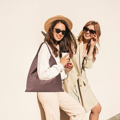 Image of Slouchy Hobo Bag Real Leather Shoulder Hobo Bags for Women Designer Handbags Over Shoulder Hobo Purses for Women Trendy Soft