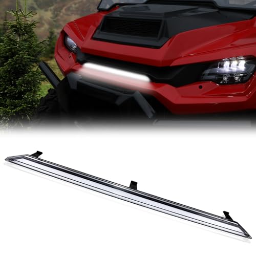 XATVXUTV Front Grill Light for Honda Pioneer 1000 2022-2025 LED Front Accent Light Bar Auxiliary Hood Lamp Mesh Lamp Bar for Honda Pioneer 1000 2022-2025 Accessories