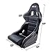 Auto Dynasty, FRP-311 Pair of Fiber Glass Bucket Style Racing Seat w/Adjustable Mounting Bracket (Black)