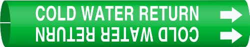 Marqueur de tuyau Brady Cold Water Return plastique B-915 4030-H