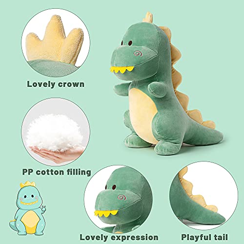 Adorlynetty Dinosaur Stuffed Animal,12“ Cute Stuffed Dinosaur Plush Soft Dino Plush Dinosaur Plushie Toys For Boys Girls Baby Kids (Green) #TOP4
