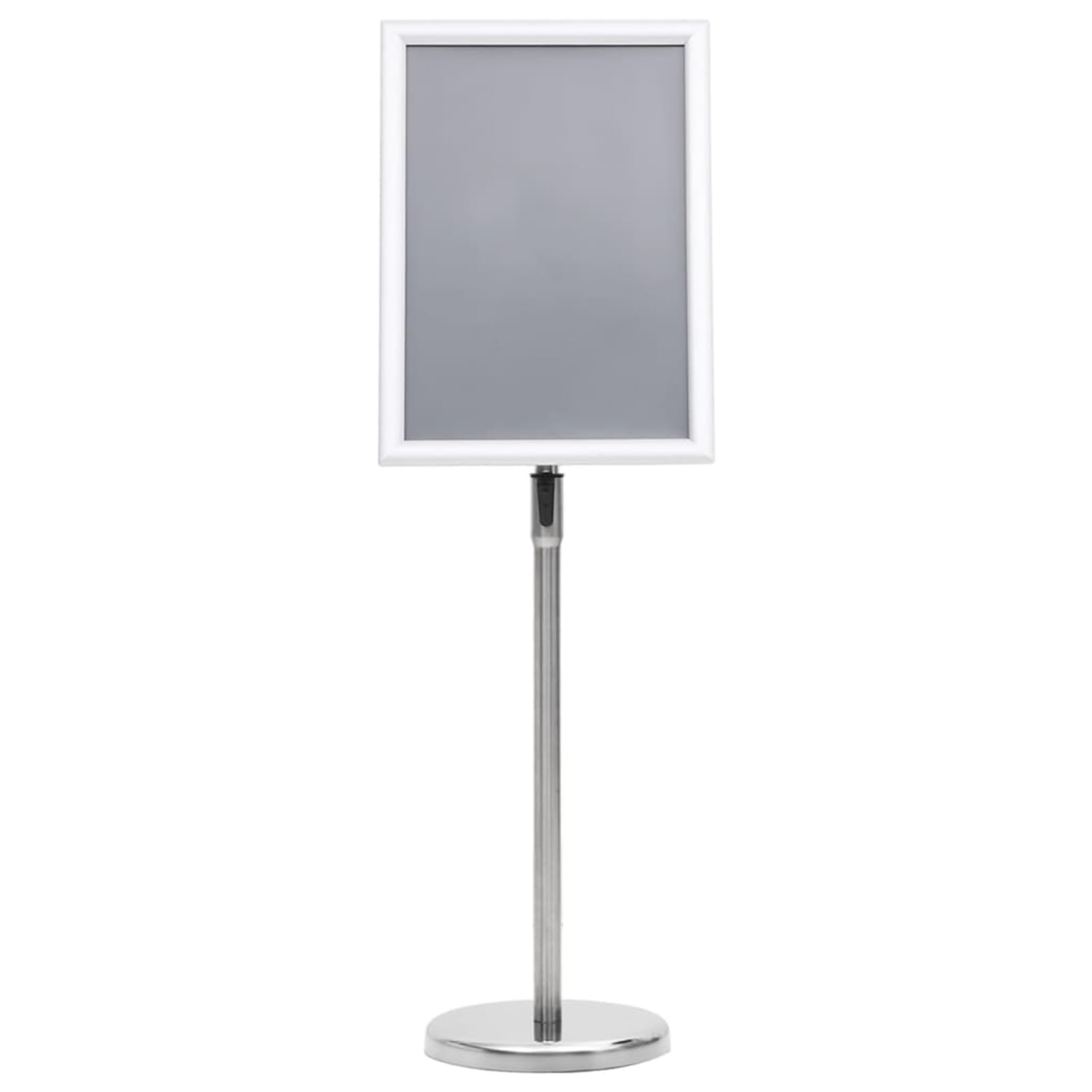 Kundenstopper Plakatständer A3, höhenverstellbar, Aluminiumlegierung, Silber, mit PVC-Folie, Klicksystem, Info-Ständer für Werbung, Restaurant, Büro 51207