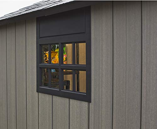 Keter Oakland 7.5 X 7 Outdoor Duotech Storage Shed, Paintable With Window And Skylight, Grey #TOP5