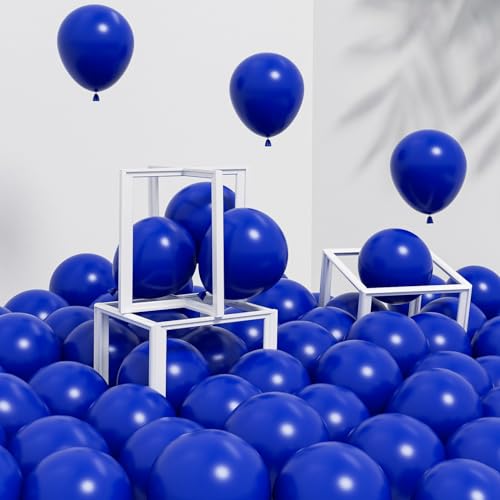 Image of Awenztech 120pcs 5 inch Royal Blue Latex Balloons | Graduation, Baby Shower, Wedding, Birthday Party Decorations