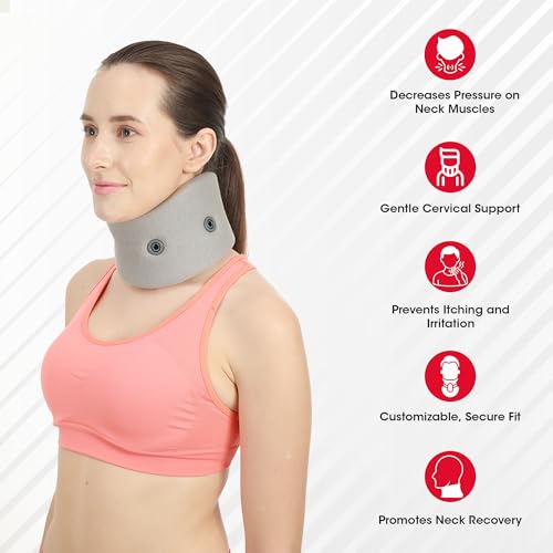 Image of Life Wear Soft Cervical Collar, Supports and Stabilizes Neck, Provides Gentle Support, PU Foam Outer, Inner Soft Stockinette, Comfortable and Durable, Size (M)