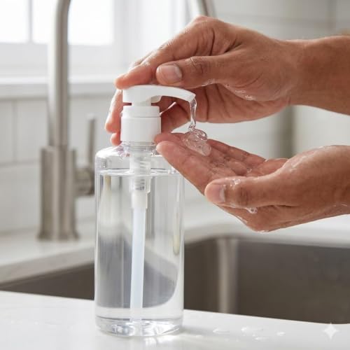 Image of AIR O MATIC Liquid Soap and Shampoo Dispenser 500ml Each Transparent (Pack of 2)