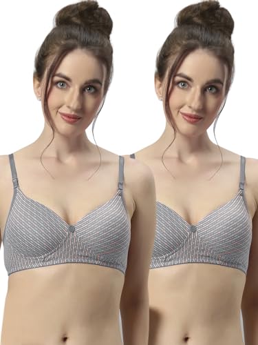 Image of Sonari Maggi Womens Lightly Padded Polyester T Shirt Bra | Wire Free, Lightly Padded Cups, Medium Coverage, Detachable Straps, U Back Design | Hook and Eye Closure, Essential Everyday Bra