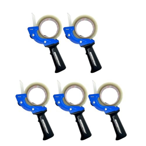 Suporte para Aplicador de Fita Adesiva Larga Transparente, Kit com 5 Unidades
