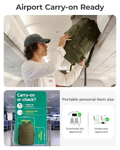 BAGSMART Travel Backpack with Packing Cubes