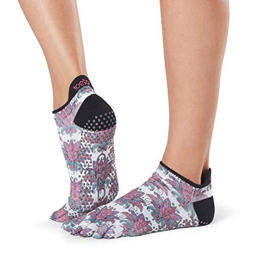 Toesox Unisex Full Toe Low Rise Yoga & Pilates Grip Sock