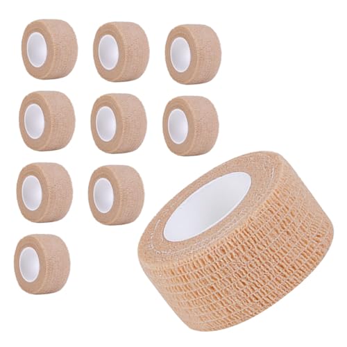 Mipcase 10pcs Self Adhesive Finger Bandage Elastic Wrap for Sports Head Wrap Pressure Bandage Non-Woven Fabric Finger Wrap Bandage Wrap