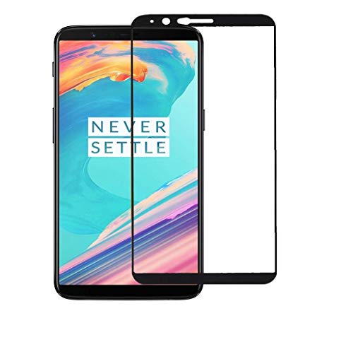 Image of VZZR?'s D+ / 11D Tempered Glass for OnePlus 5T (Black) Edge to Edge, 9H, 2.5D, 0.3mm, Full Glue, Full HD, Cover /Case Friendly Anti Scratch Screen Protector Guard with Easy Installation Kit