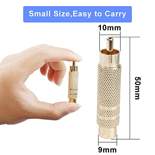 Adaptador RCA macho a 1/4 pulgada hembra, 2 unidades miniatura 5